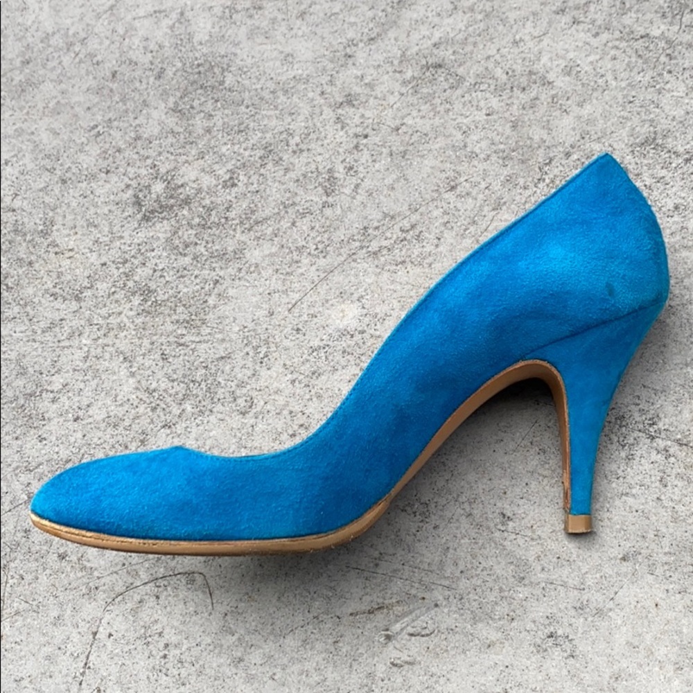 Barneys turquoise bright blue pumps sz 39